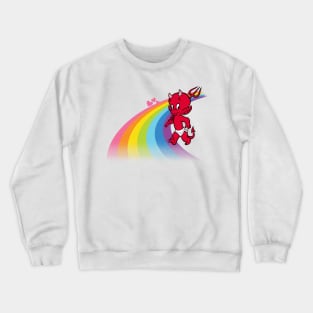 HOT STUFF - Rainbow Crewneck Sweatshirt